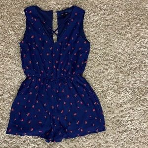 As U Wish strawberry patterned romper (M)